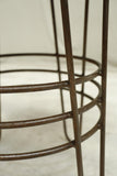 20th century Elm and iron lamp table