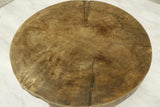 20th century Elm and iron lamp table