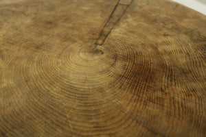 20th century Elm and iron lamp table
