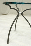 Mid 20th century glass and iron side table by Peter Ghyczy