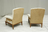 Pair of Antique French armchairs with carved frame