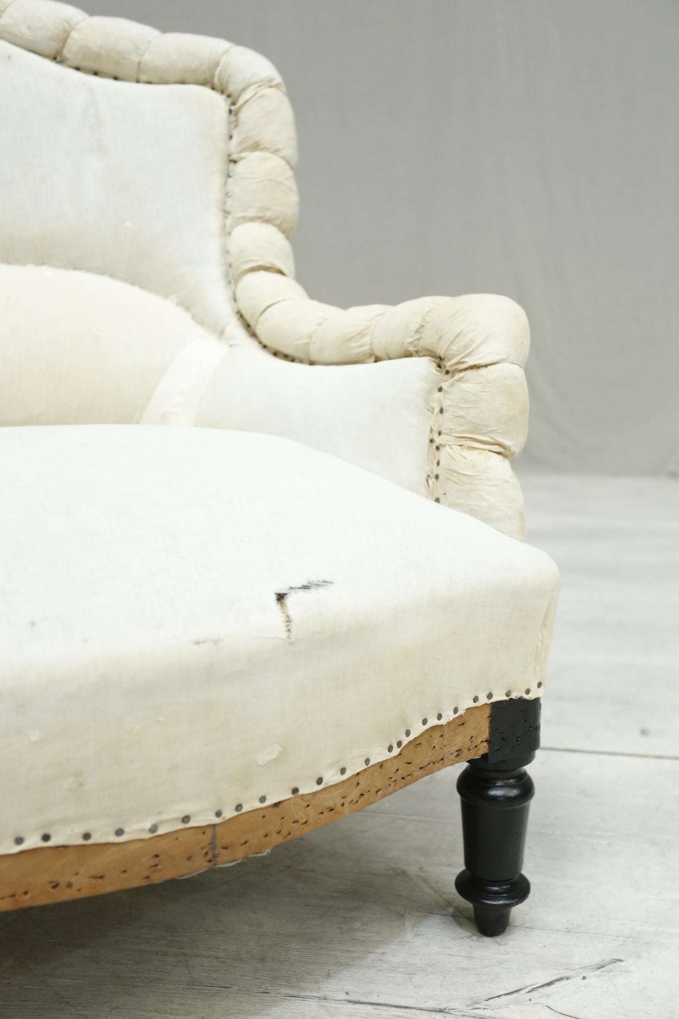 Antique Napoleon III Pie crust armchair