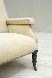Antique 19th century French square backed armchair