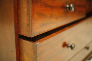 Georgian low mahogany chest of drawers - TallBoy Interiors