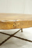 Antique 20th century Oak and iron circular coffee table
