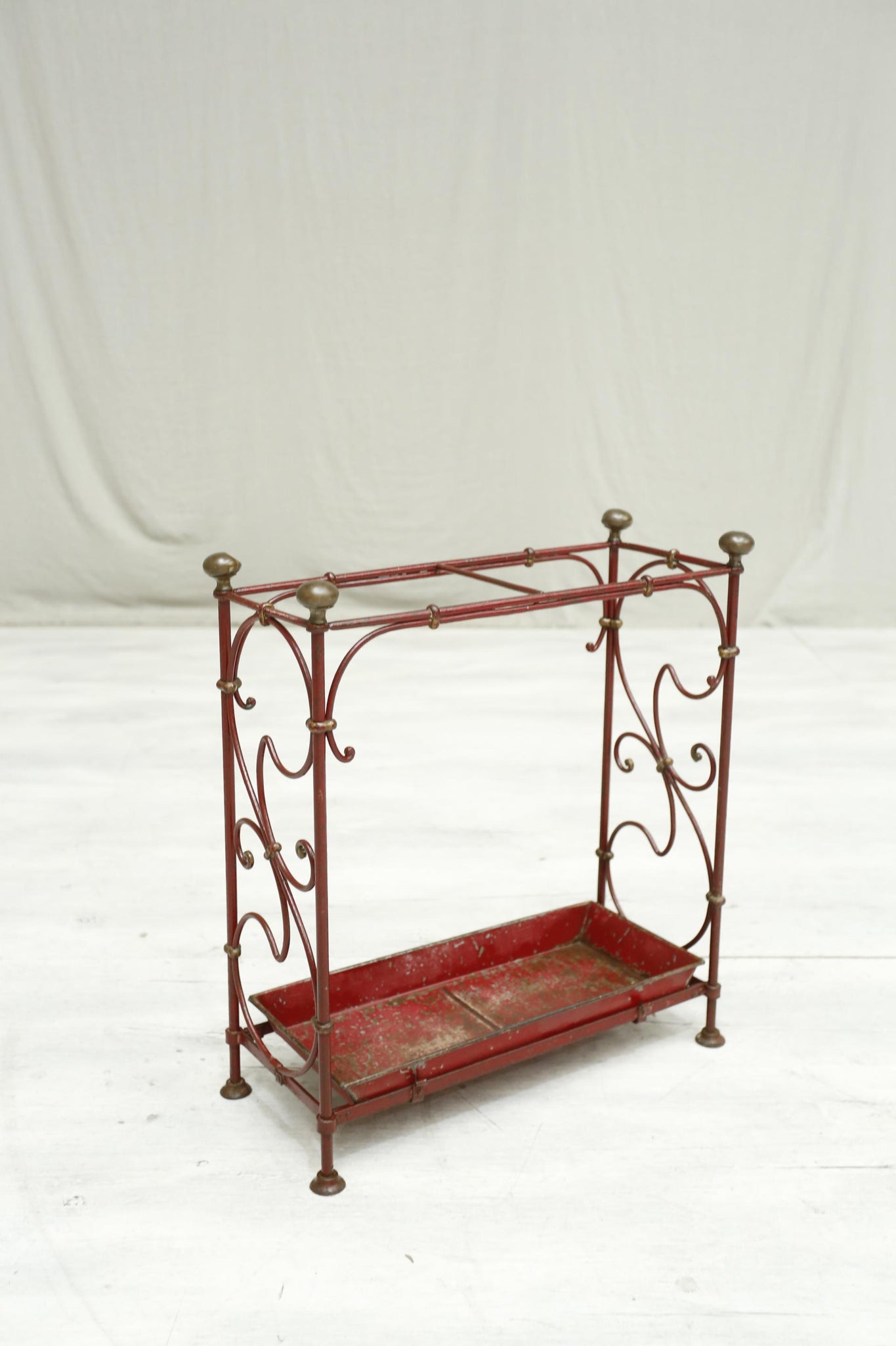 Antique Art Nouveau metal stick stand
