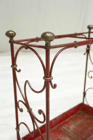 Antique Art Nouveau metal stick stand