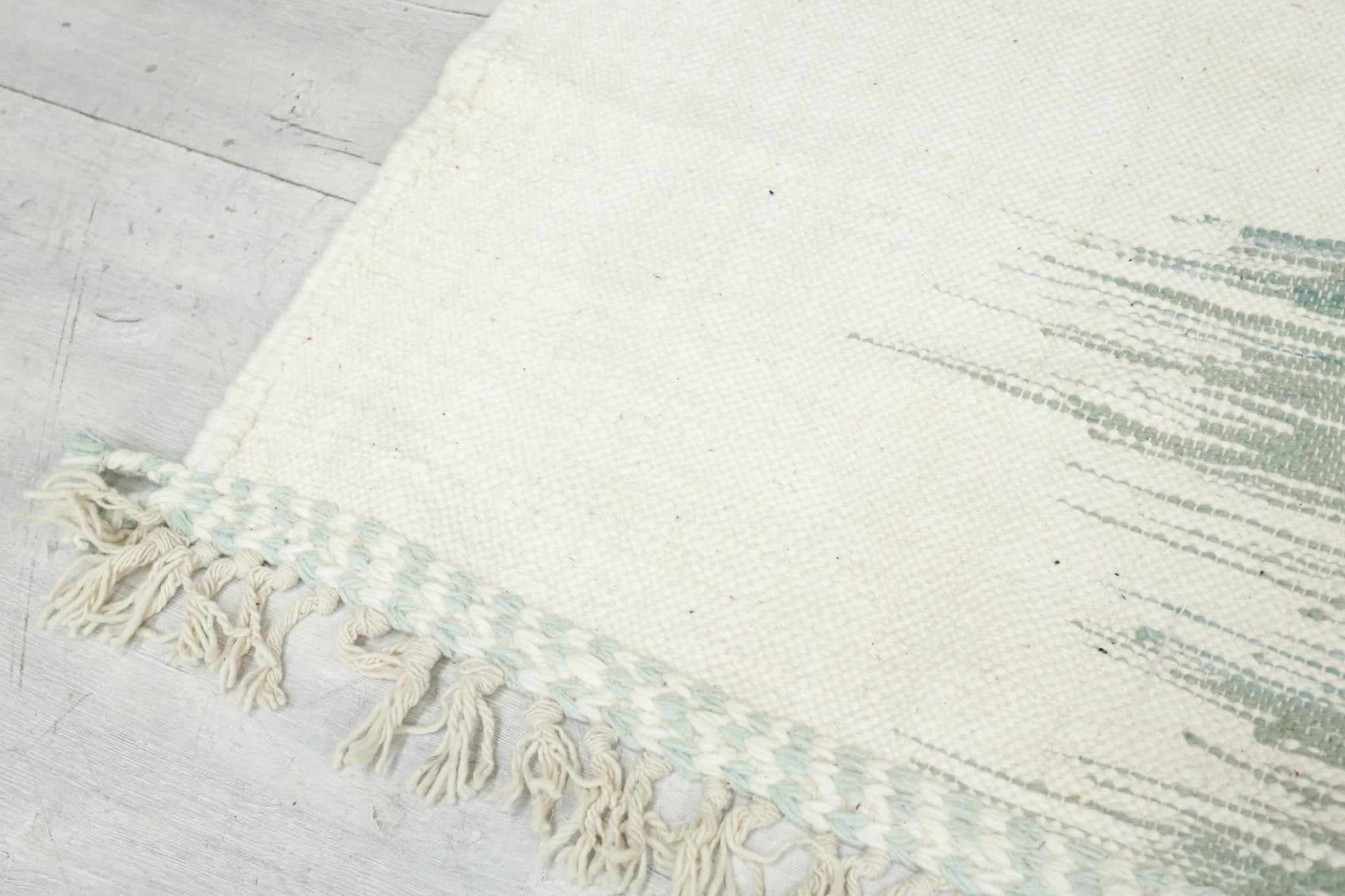 Genuine Hand woven Moroccan rug- Mint Green