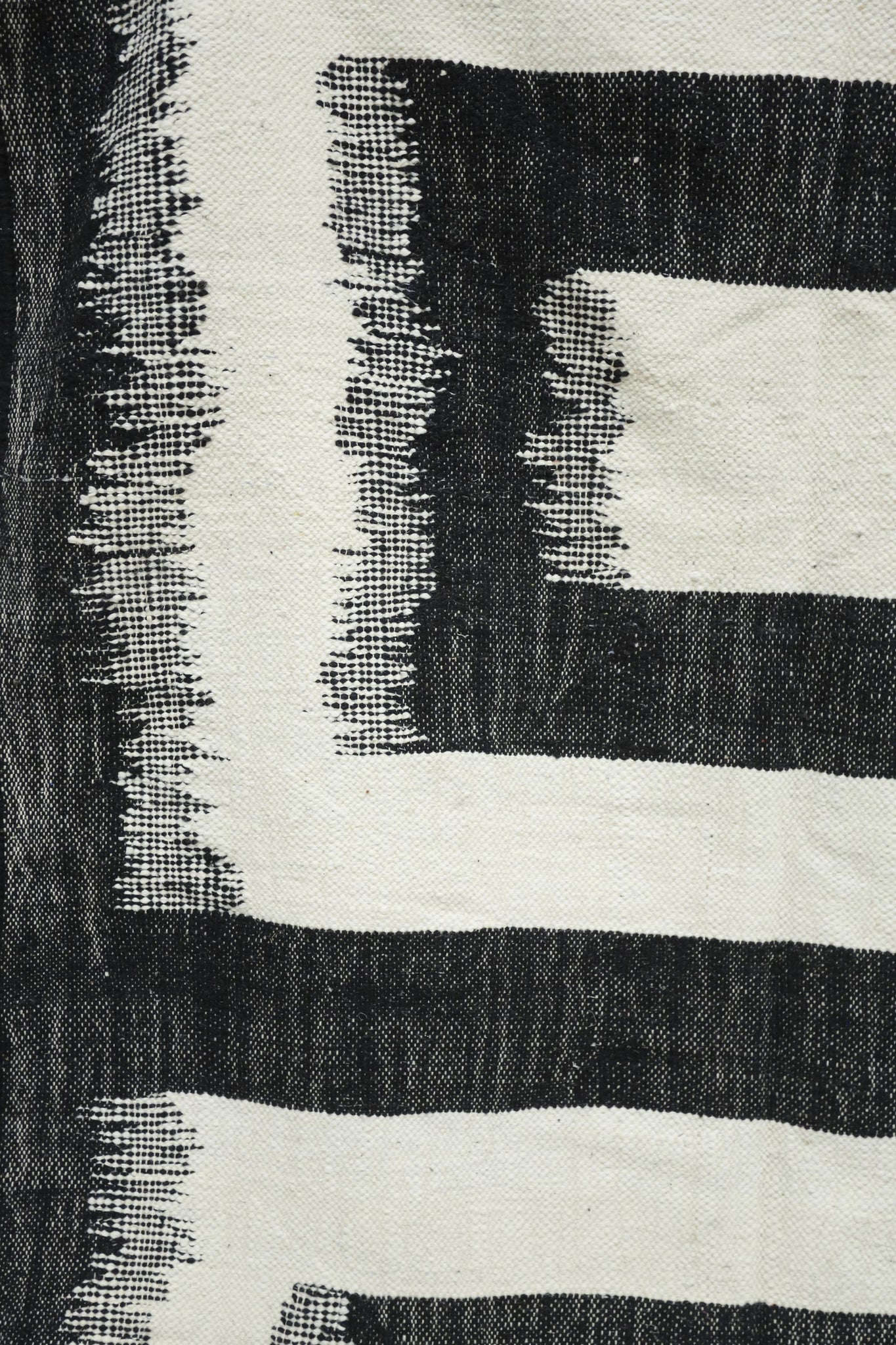 Genuine Hand woven Moroccan rug- Black squares
