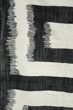 Genuine Hand woven Moroccan rug- Black squares