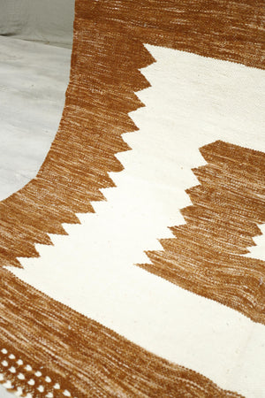 Genuine Hand woven Moroccan rug- Rusty square's