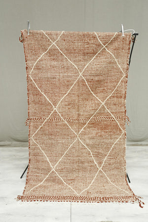 Genuine hand woven Moroccan rug- Red diamond