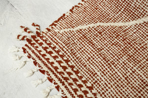 Genuine hand woven Moroccan rug- Red diamond