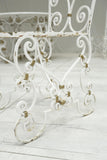 Antique white marble circular garden table and chairs