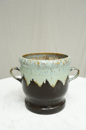 20th century Blue and brown garden pot