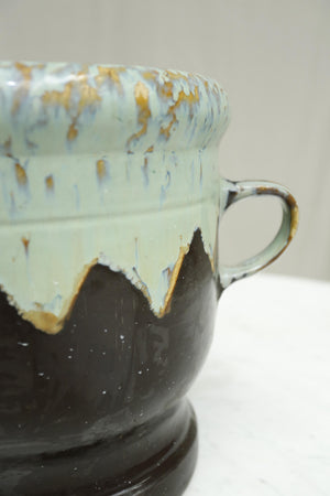 20th century Blue and brown garden pot