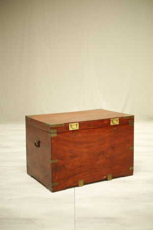 19th century Anglo-Indian Camphor wood campaign trunk - TallBoy Interiors
