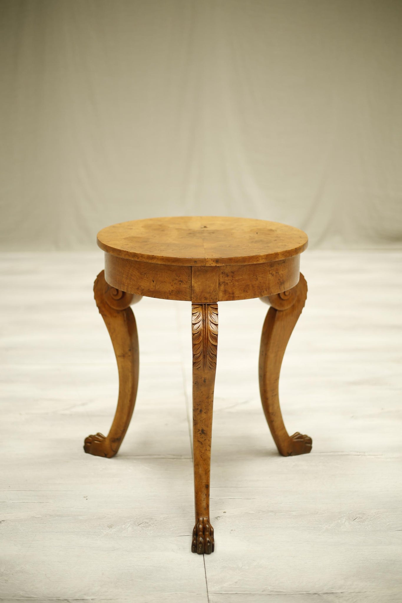 19th century Biedermeier burr oak Gueridon table - TallBoy Interiors