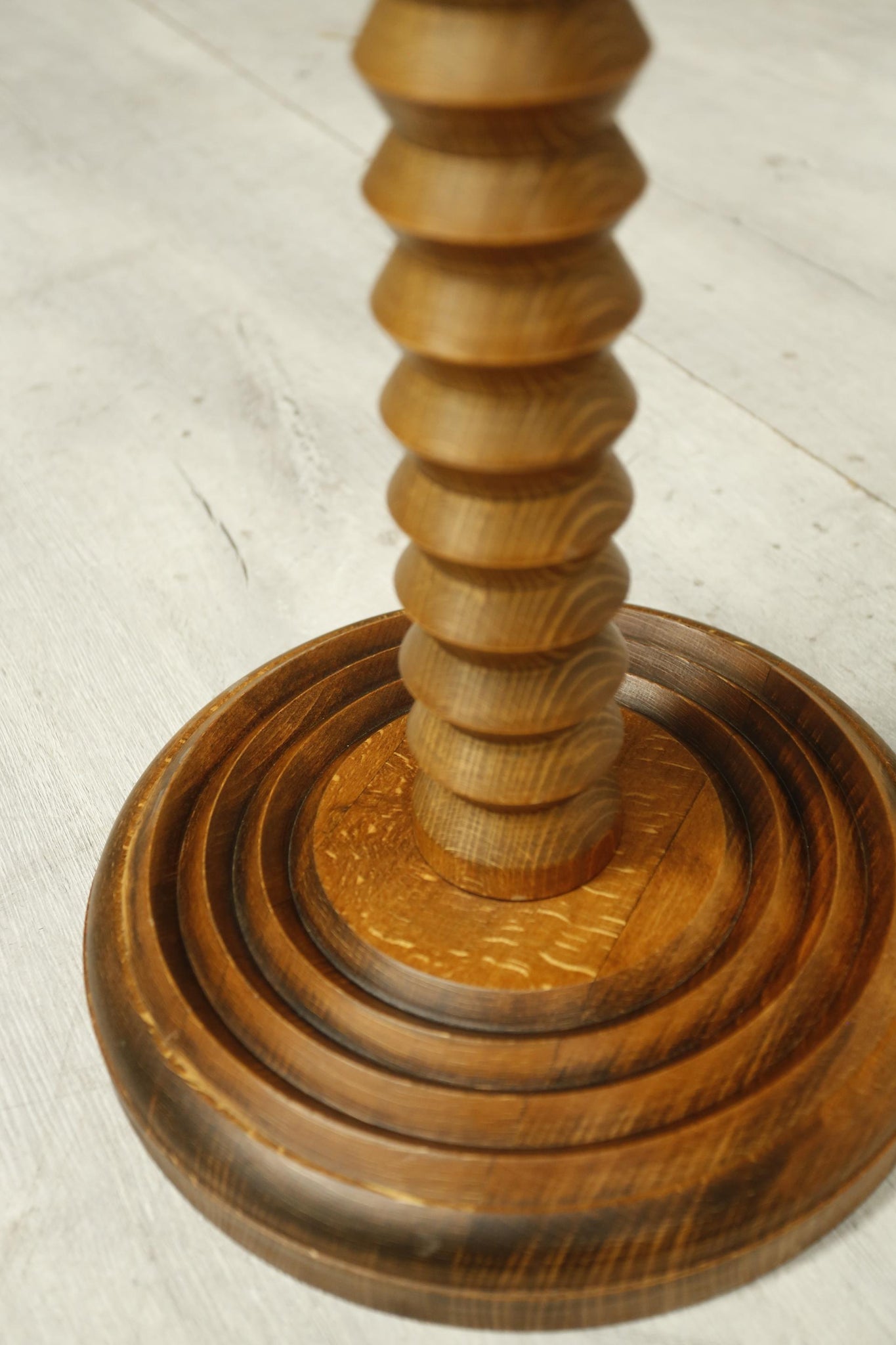 Mid century turned screw side table