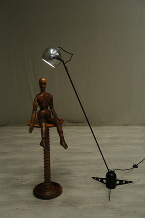 20th century Atomic chrome adjustable floor lamp