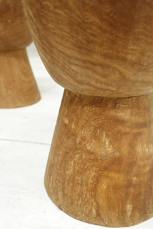 4x 20th century African hardwood stools