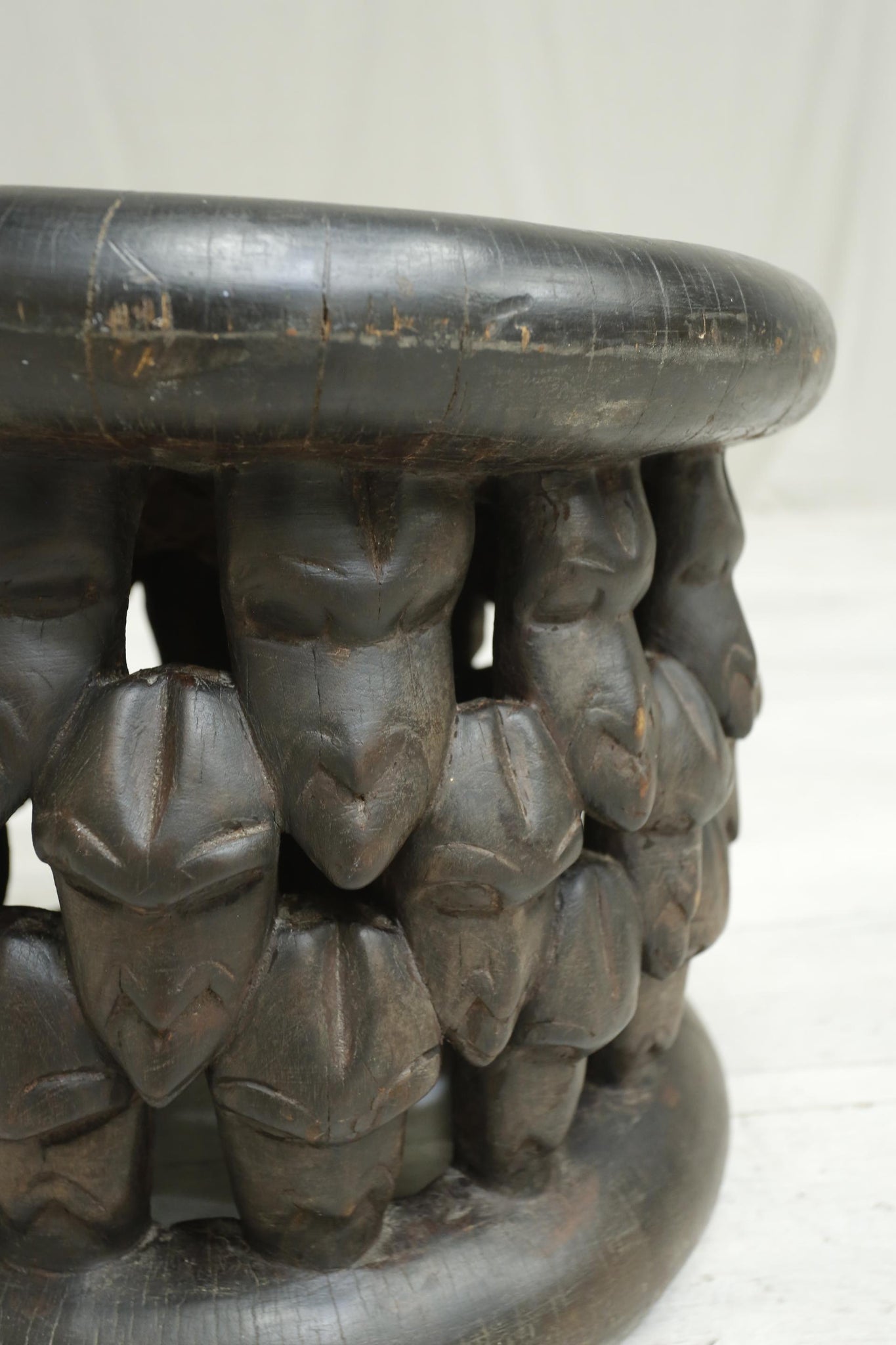 20th century carved African tribal coffee table