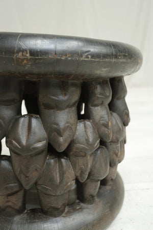 20th century carved African tribal coffee table