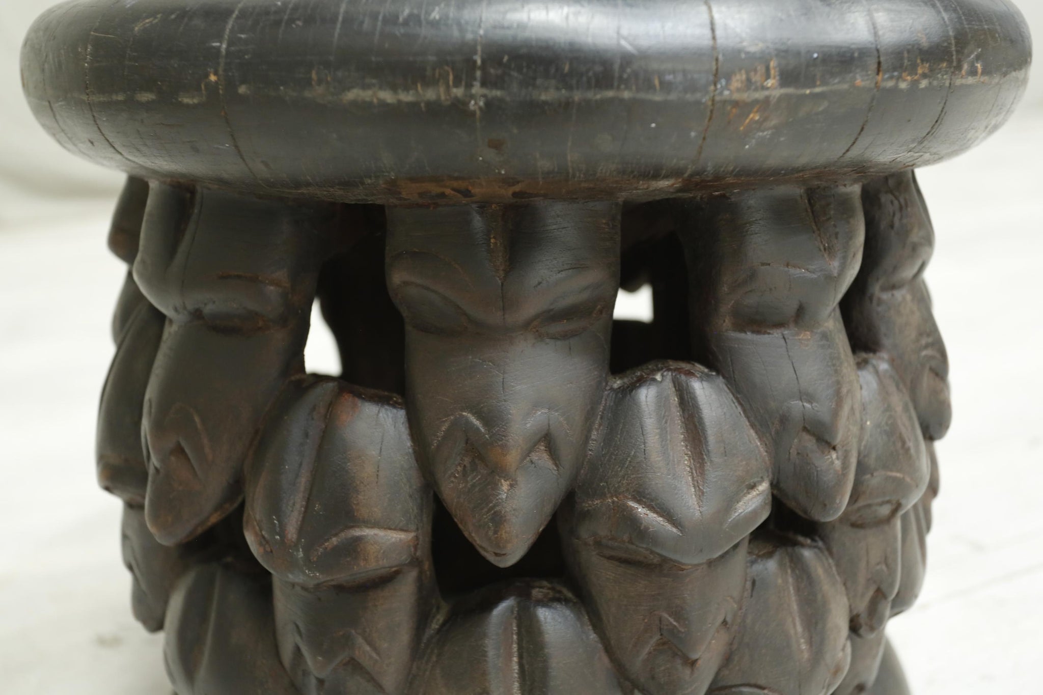 20th century carved African tribal coffee table