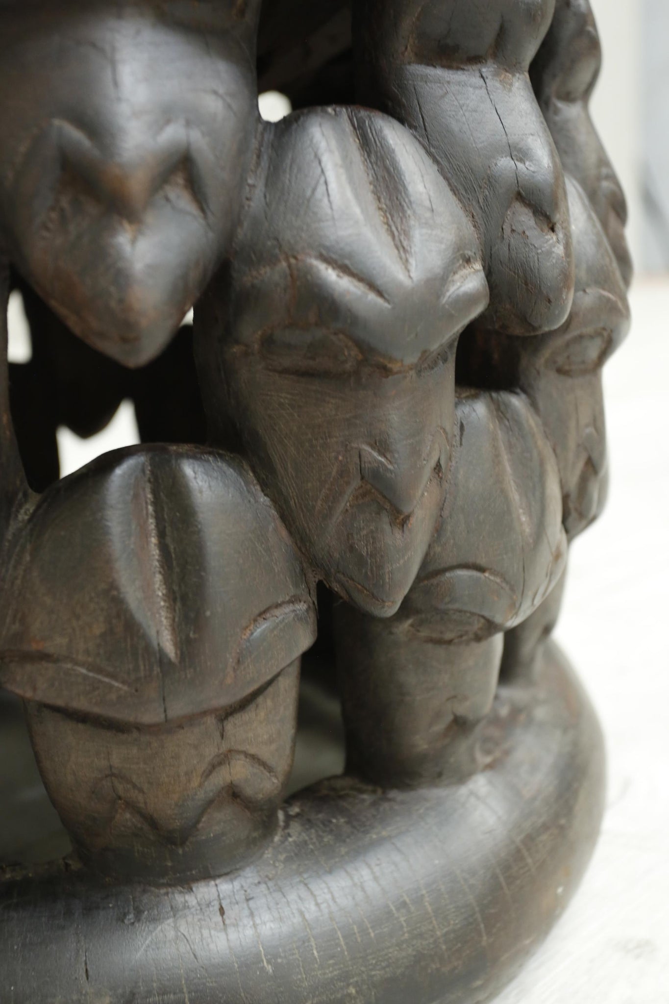 20th century carved African tribal coffee table