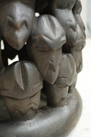 20th century carved African tribal coffee table