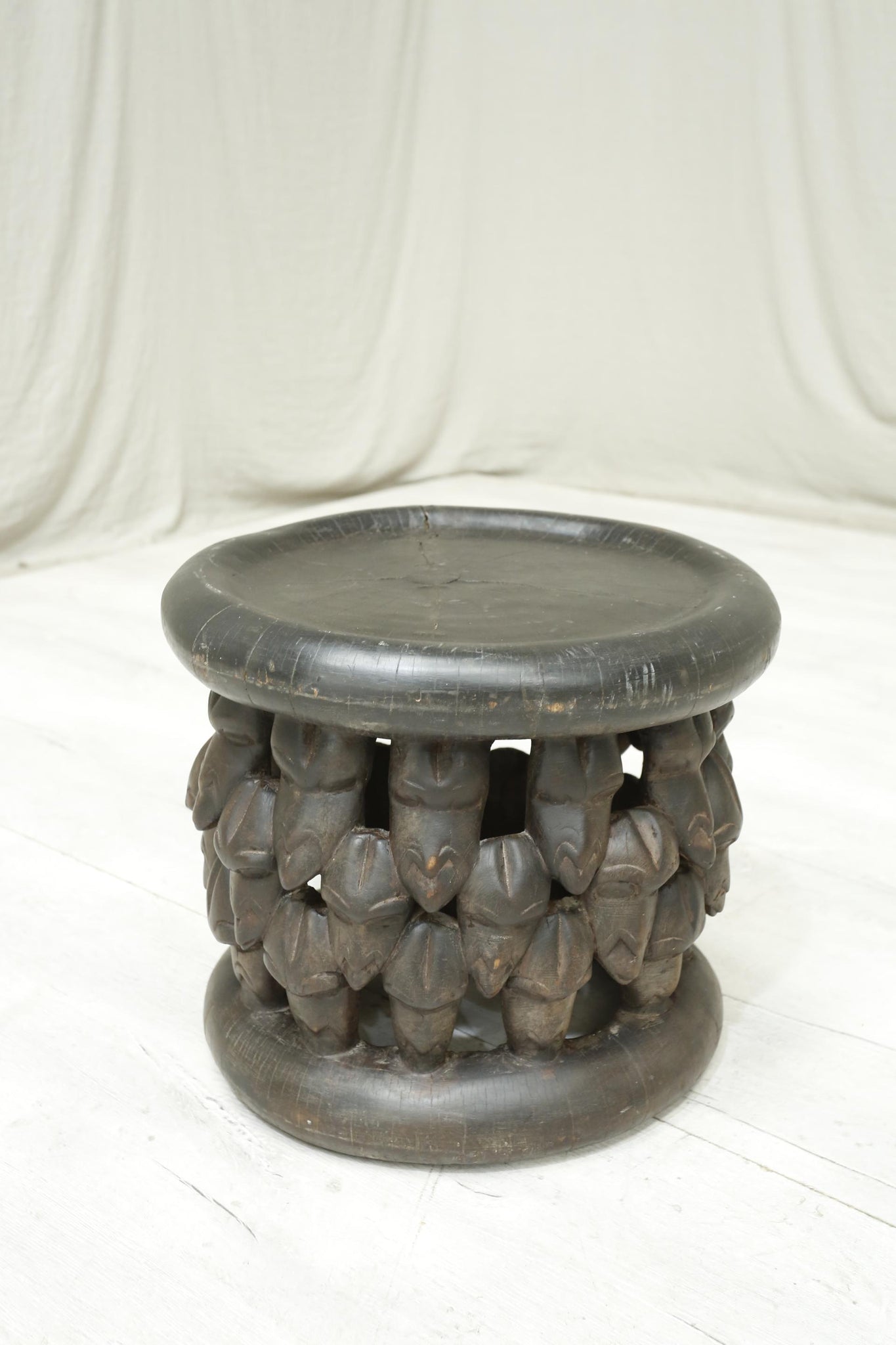 20th century carved African tribal coffee table