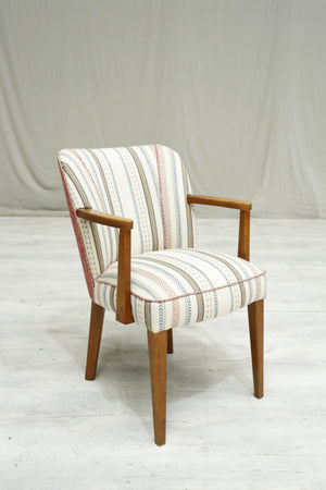 Mid century upholstered desk chair- Stripe