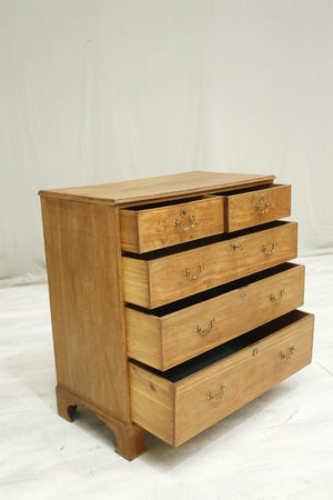 Tall Georgian oak chest of drawers
