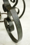 Mid century Spanish iron and glass side table