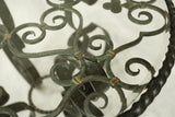 Mid century Spanish iron and glass side table