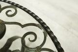 Mid century Spanish iron and glass side table