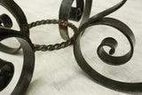Mid century Spanish iron and glass side table