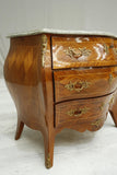 20th century French Bombe chest with marble top- Green