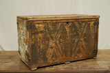 18th century carved Italian box with original paint - TallBoy Interiors