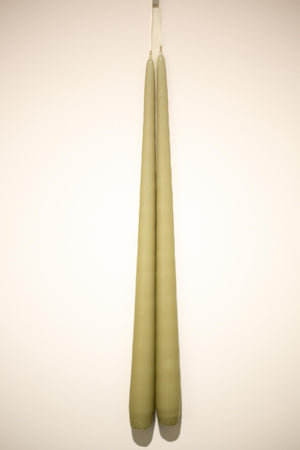 Tall dining wax candles - Olive