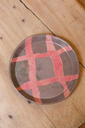 Studio pottery Spanish hatch dish- Colour 2