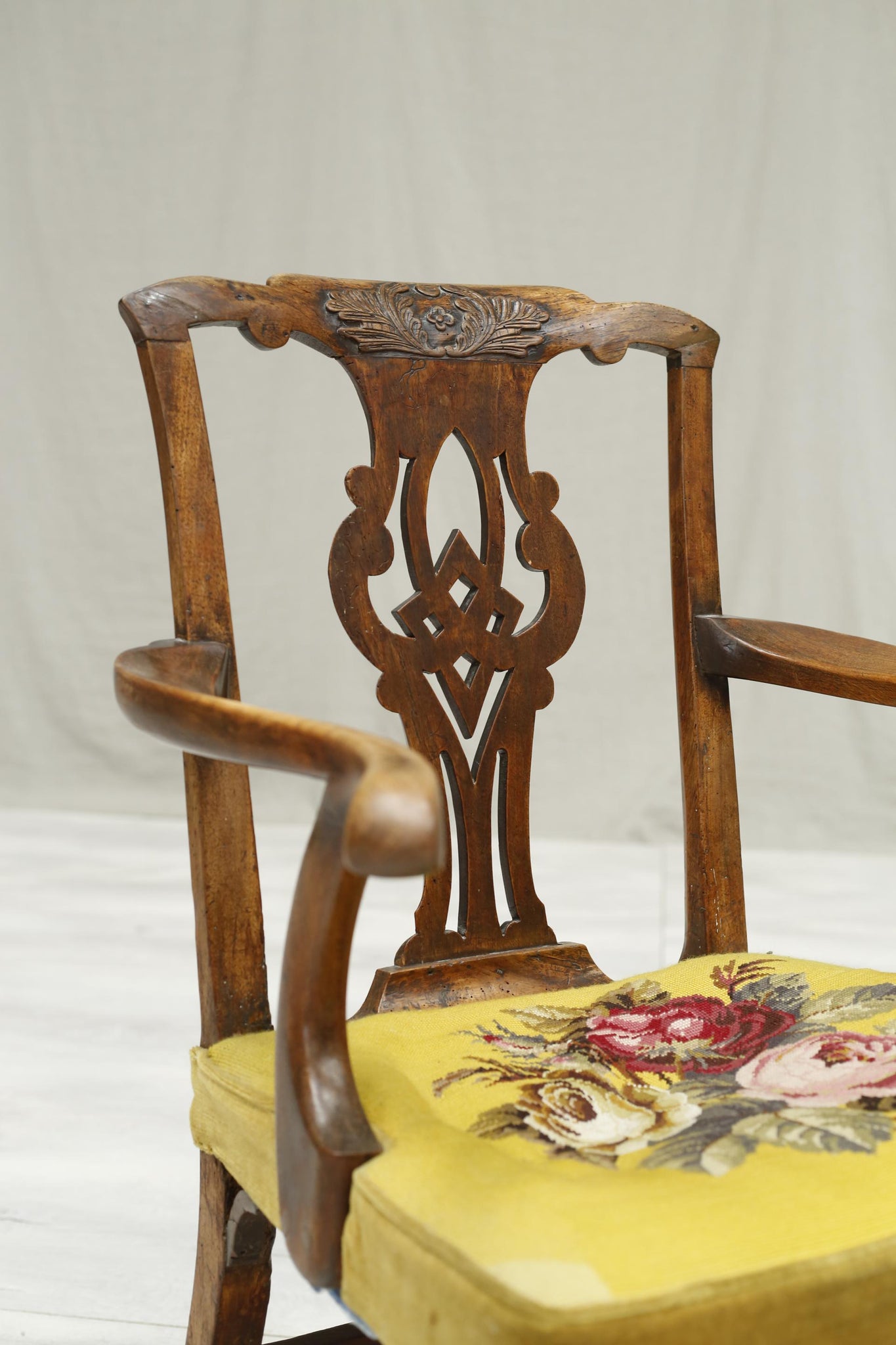 Georgian country armchair with tapestry seat - TallBoy Interiors