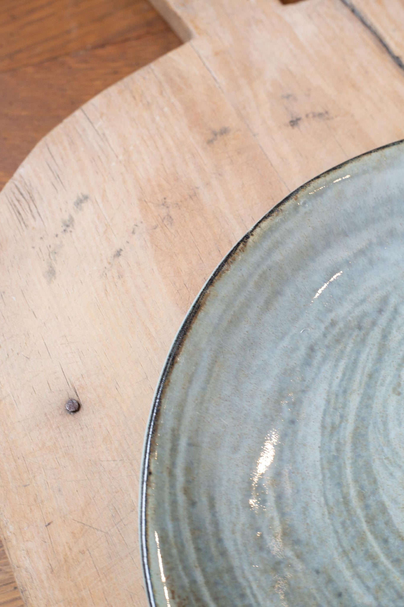 Studio Pottery Black shale dinner plates By Sylvie Joly