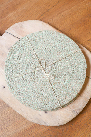 Limpid Green jute placemats