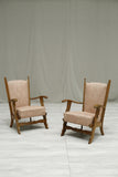 Pair of French brutalist lounge chairs - TallBoy Interiors