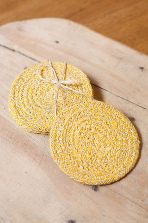 Indian Yellow Jute coasters