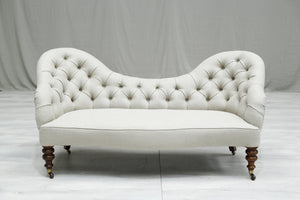 Victorian English country house double humped sofa - TallBoy Interiors