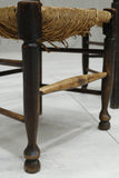 6x Antique farmhouse rush seated dining chairs - TallBoy Interiors