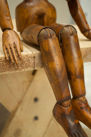 34inch 19th century pine Lay figure