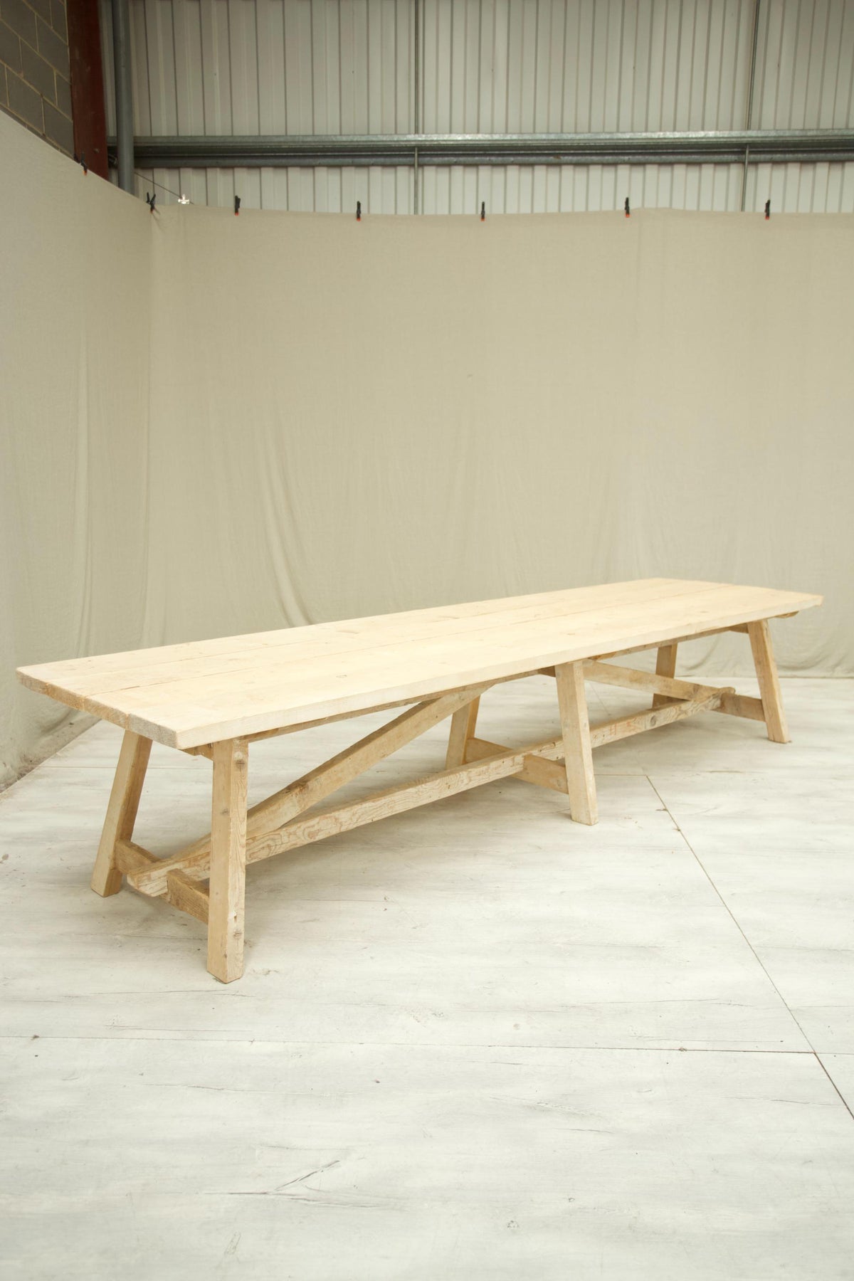 Rustic 'Farmhouse' pine dining table - 6 legged - TallBoy Interiors